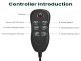 Full Body Electric Massage Mat with Detachable Neck & Foot Kneading Units, Inflatable Lumbar Pillow 80368562