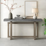 U_STYLE Contemporary Console Table with Wood Top, Extra Long Entryway Table for Entryway, Hallway, N711P230809E