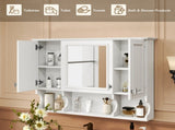 35'' x 28'' Wall Mounted Bathroom Medicine, Modern Bathroom Wall with Mirror, Mirror 91757062