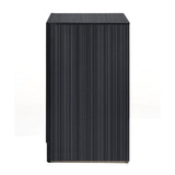 Black 3-drawer Nightstand B062P181321