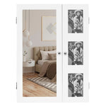 ZUN Non Full Mirror Wooden Wall Mounted Mirror Cabinet With Photo Frame, Multi-Layer And Jewelry 62762262