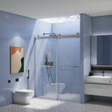 56 to 60 in. W x 76 in. H Double Sliding Frameless Soft-Close Shower Door, Premium 3/8 Inch W1573126518