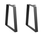 Set of 2 16 Inch Trapezoid Steel Table Legs, Replacement Furniture Legs for DIY Coffee Tables, 63750758