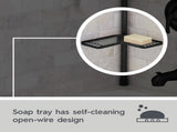 Matte Black Rust-Resistant Tension Pole Shower Caddy with 3 Adjustable Baskets 13239220