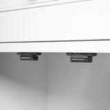 67.2" Tall Bathroom Storage Cabinet with Tempered Glass Doors, Adjustable Shelves & Drawer Modern 92027063