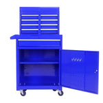 ZUN Detachable 5 Drawer Tool Chest with Bottom Cabinet and One Adjustable Shelf--Blue 35102521