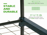 4 Tier Mini Greenhouse with PVC Cover, Roll-Up Zipper Door, Portable Indoor Outdoor Garden Plant 05682601