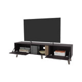 Dragon Tv Stand with 2 Doors and Open Storage, Wengue B128P263715