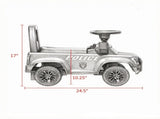 Black Police Truck Kids Sliding Car Push Ride On with Working PA System, Horn, Under-Seat Storage 06609334