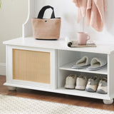 ZUN Clothes hanger Hall Tree Storage Bench Shoe Rack for Entryway, Hall Tree with Bench and Shoe W2275P210040