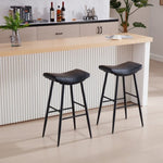 ZUN Counter Height Bar Stool Set of 2 for Dining Room Kitchen Counter Island, PU Upholstered Breakfast W1439125928