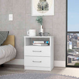 Oklahoma Nightstand,Two Drawers, One Shelf B128P148771