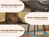 17" Square Side Table Solid Rubber Wood, Walnut Finish End Table for Living Room Bedroom 81817030