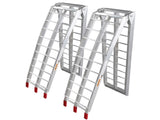 7.5ft 2pcs Heavy Duty Three-section Aluminum Arched ATV UTV Ramps Silver 15080848