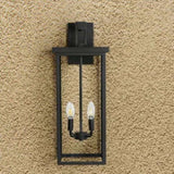 ZUN 4-Light Black Outdoor Wall Light W1340119951