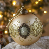 6PCS Set Christmas Ball Ornaments 3.9" Glass Hanging Balls for Tree Decor Holiday Party Set FBA 95151173