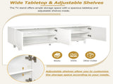 ON-TREND Graceful TV Stand Arch Cabinets for TVs Up to 78'', Minimalist Entertainment Center WF325999AAK