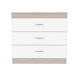 Melia Three Drawer Dresser, Superior Top, Metal Hardware -Light Gray / White B07092096