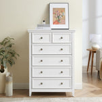 ZUN Modern 6 Drawers Dresser 6 Drawers Cabinet,Chest of Drawers Closet Organizers and Clothes W2275P149796