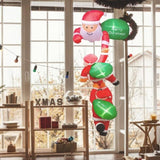 8 Foot Giant Inflatable Santa with 6 LED Lights - 3 Santa Designs 3 "Merry Christmas" Signs, Quick 52468426