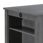 ZUN Graham 36" Gray Finish Small Space Counter Height Dining Table with USB Charging Ports and Shelves B061P159999