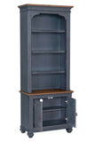 84 inch Universal Pier Bookcase, No Assembly Required, Corduroy Blue Finish B108P193073