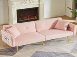 Modern Teddy Upholstered Accent Loveseat Sofa With Side Pocket,Folding Sleeper Sofa Bed With W1117P303443