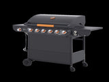 6 Burner BBQ Propane Gas Grill with Side Burner 72000 BTU Output Stainless Steel Barbecue Grill with 66947950