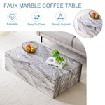 ZUN 39.3*23.6*12 Inch Grey Stone Pattern MDF Coffee Table - Luxurious Design, Perfect Living Room W1151P242267