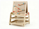2-in-1 Wooden Kids Art Easel with Marble Run, Magnetic Whiteboard Standing Easel with Storage 31024671