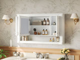 35inch Bathroom Wall Cabinet with Mirror, Wall Mounted Medicine Cabinet with Open Shelf, Mirrored N710P415335K