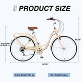 7 Speed, Steel Frame, Multiple Colors 24 Inch Ladies Bicycle W1019P165871