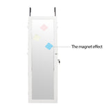 Retro Wood Whole Body Mirror Decoration Storage Mirror Jewelry Mirror Cabinet White 30030813