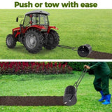 24 inch Compost Spreader for Lawn, Garden Peat Moss Roller with Double Side Latches, Powder Coated 66375361