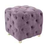 Purple Modern Velvet Upholstered Ottoman, Exquisite Small End Table, Soft Foot Stool,Dressing Makeup W1170103517
