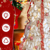 7 FT Fully Decorated Pre-lit Christmas Tree, Pop Up Artificial Xmas Tree with 170 Warm Lights and 98384148
