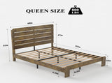 Bed Frame Queen Size, Wood Platform Bed Frame , Noise Free,No Box Spring Needed and Easy Assembly 28474342