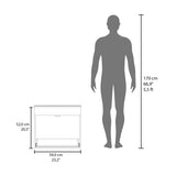 One door Batroom Vanity Hatta, Two Drawers and Open Shelf, Includes Hardware, Black B070P316865