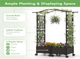 5 FT Self-Watering Vertical Raised Garden Bed with Trellis & Lockable Wheels, 2 Configurations 96779030