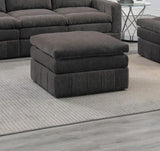 Contemporary 1pc Ottoman Modular Chair Sectional Sofa Living Room Furniture Mink Morgan Fabric B011126766