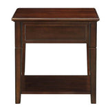 Walnut End Table with Bottom Shelf B062P189244