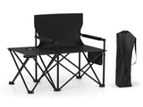 Oversized Foldable Camping Chair with Side Table & Cup Holder, 330 LBS Capacity for Outdoor 56987289