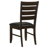 Cappuccino and Black Padded Seat Side Chairs B062P145658