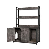 Large Cat Litter Box Enclosure Shelf Storage, Hidden Cat Washroom Furniture, Wooden Cat House W578P303859