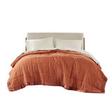 1 PCS Full/Queen Lightweight Down Alternative Blanket with Satin Trim Orange B035P319518