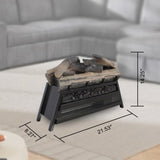 ZUN 23 inch Electric Fireplace 3D Log set insert, Infrared Fireplace Heater for Indoor 17295693