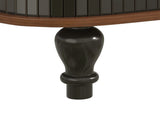39" Fluted Liquor & Coffee Bar with 6 Wine Racks and 3 Glass Holders, Mid-Century Modern Bar 77343016