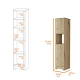 Charlotte Linen Cabinet, 2 Single Door Cabinet, Division, One Shelf B128P148896