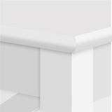 3 Tier Modern End Table with Storage Shelf, White 16216628