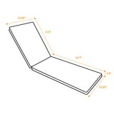 2PCS Set Outdoor Lounge Chair Cushion Replacement Patio Funiture Seat Cushion Chaise Lounge W419P295394